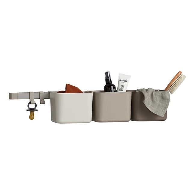 Storage Shelves - Set of 3 + 1 Wall Mount | Beige