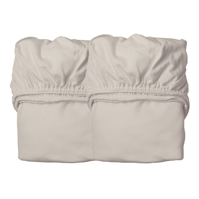 Spannbetttücher aus Bio-Baumwolle - 2er-Set Beige