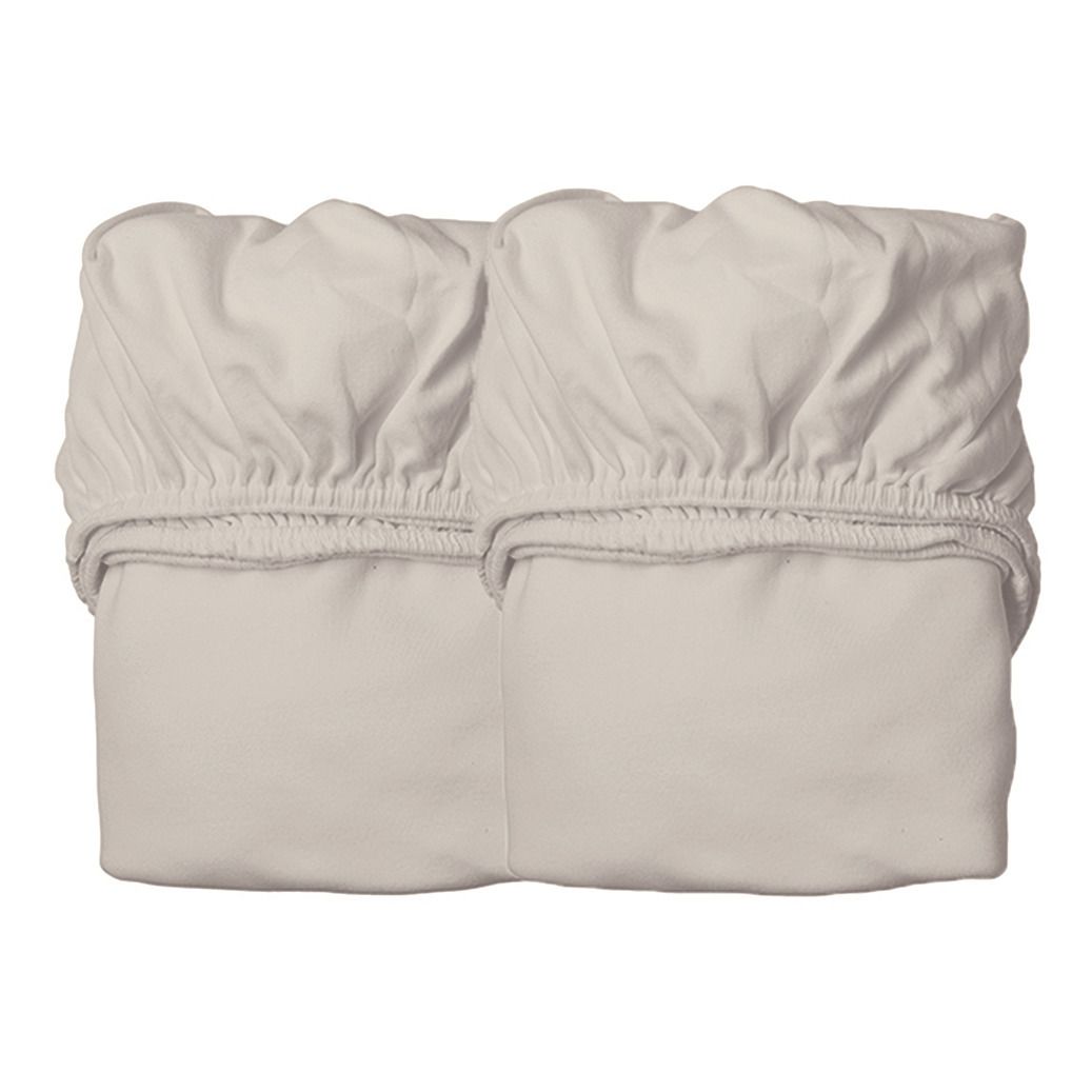 Leander - Draps-housses en coton bio - Set de 2 - Beige