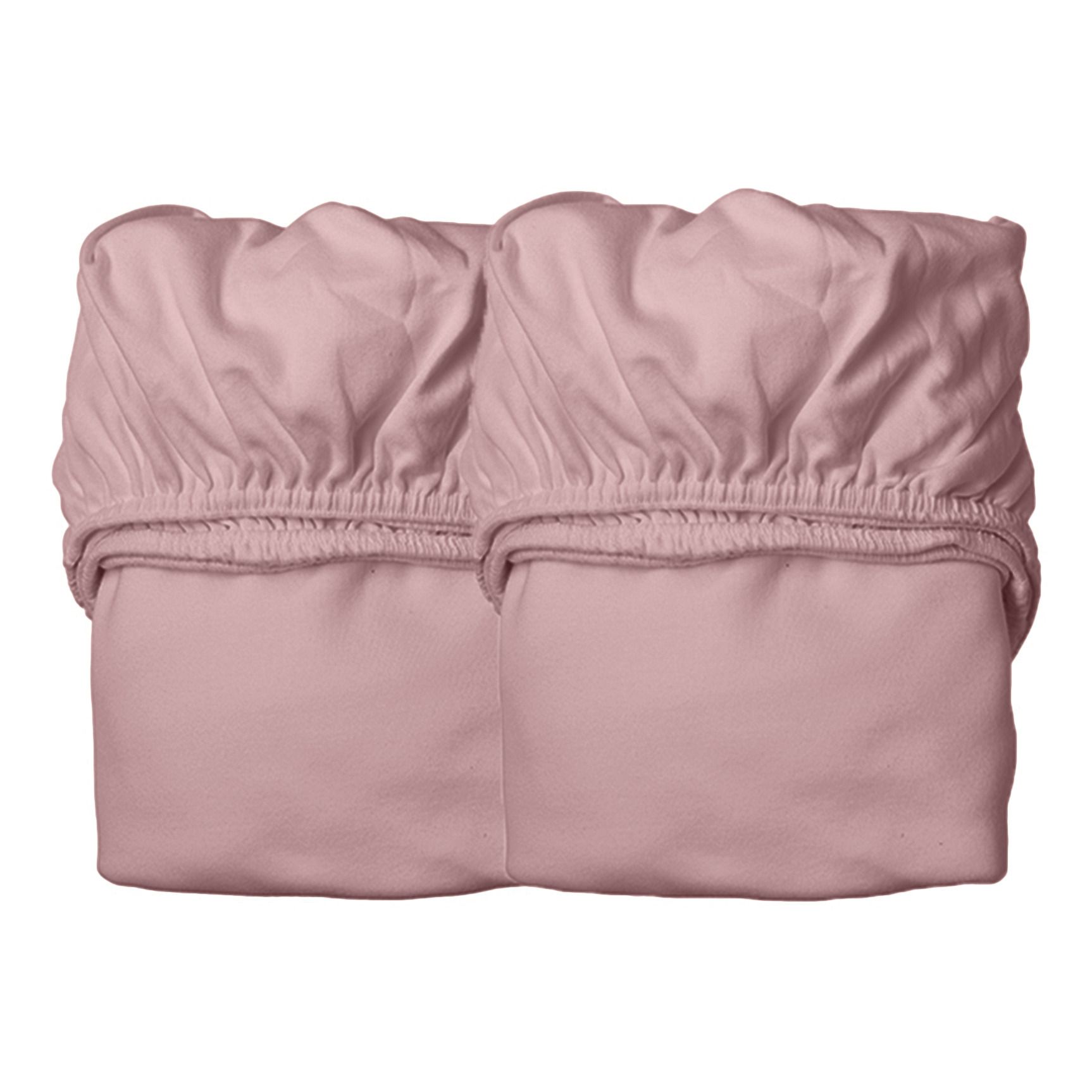 Leander - Draps-housses en coton bio - Set de 2 - Rose pâle
