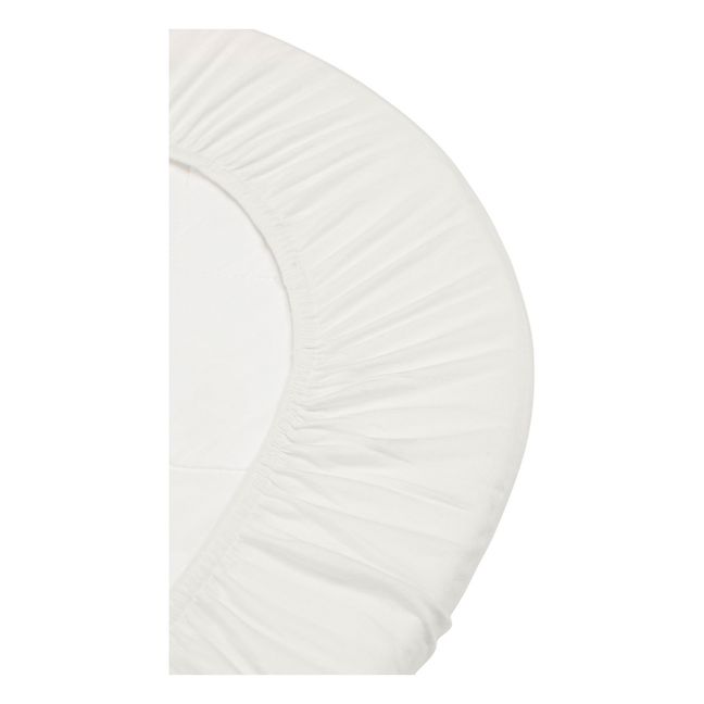 Draps-housses pour berceau en coton bio - Set de 2 | Blanc
