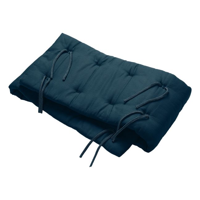 Bettumrandung aus Bio-Baumwolle Bett Linea/Luna Nachtblau