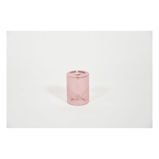 Öllampe aus Glas | Rosa