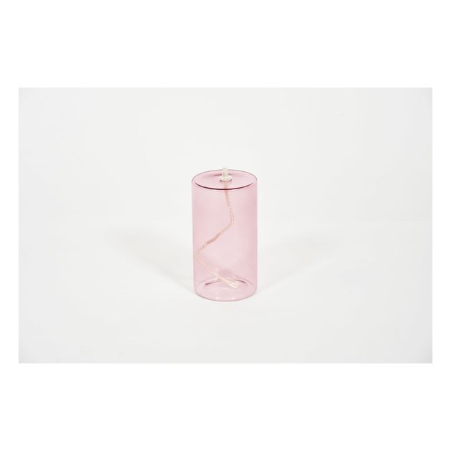 Öllampe aus Glas | Rosa
