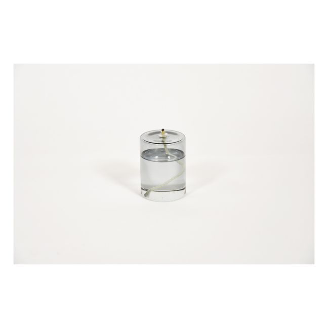Öllampe aus Glas Grau