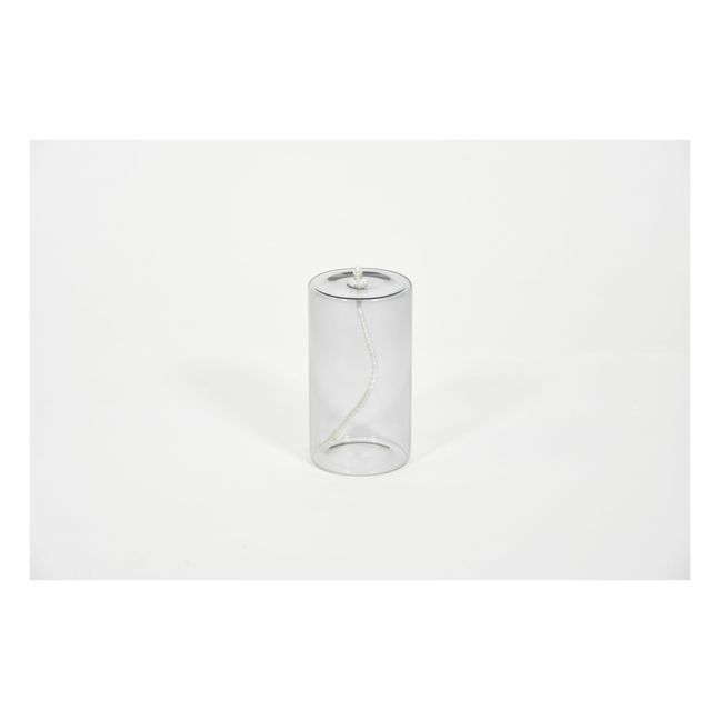 Öllampe aus Glas | Grau