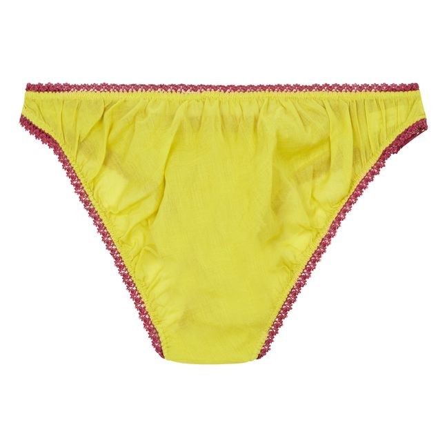 Slip Croquet in cotone bio | Giallo senape