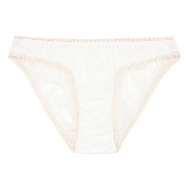 Slip Croquet in cotone bio | Bianco