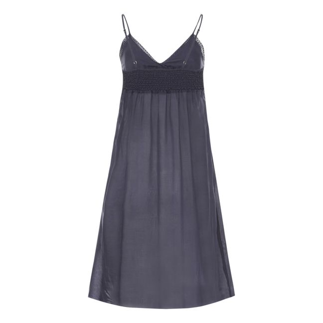 Josephine Long Nightie | Midnight blue