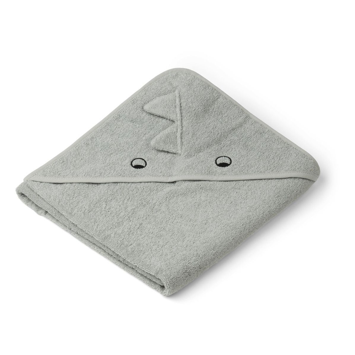 Liewood - Cape de bain Augusta Dino dove en coton bio - Bleu ciel