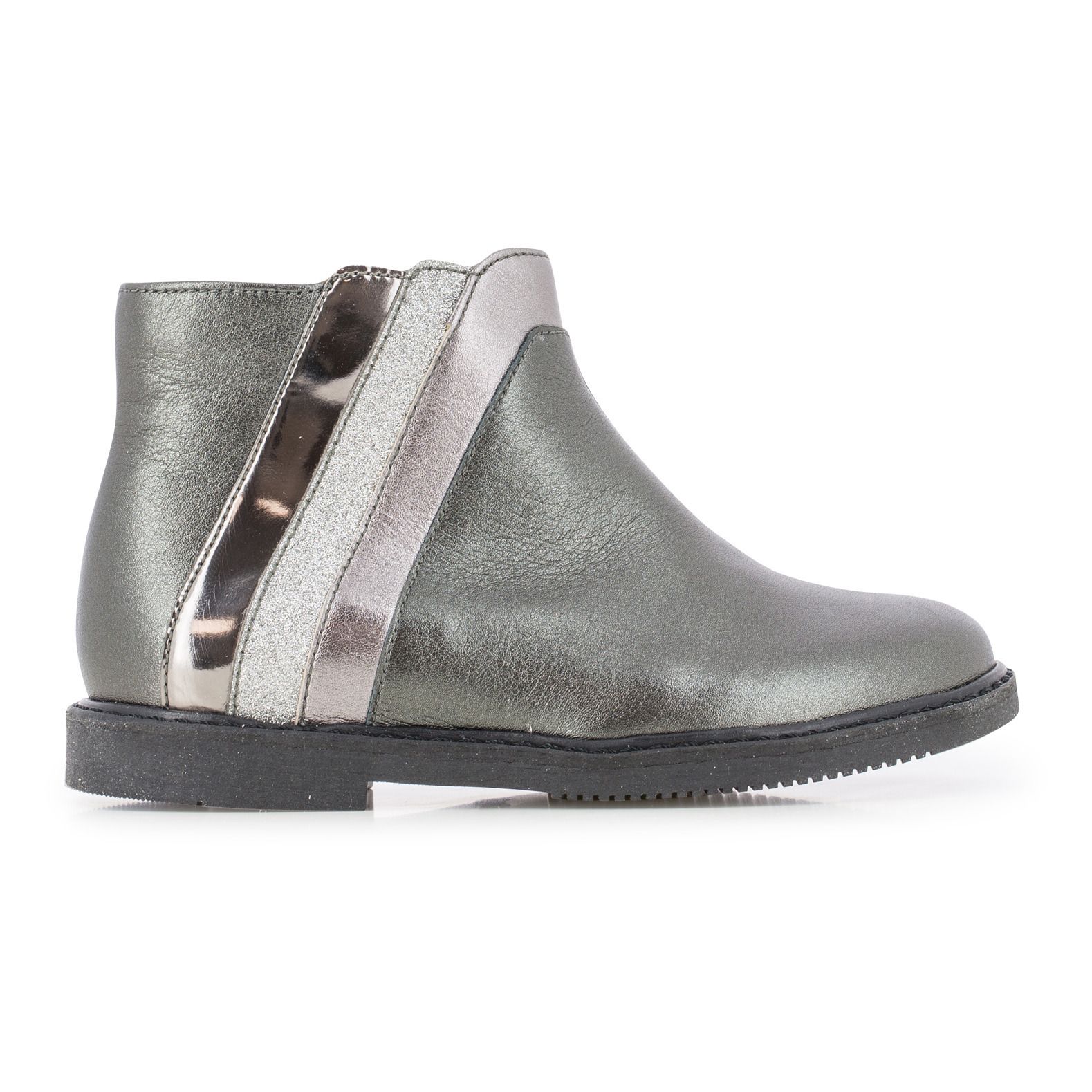 Pom d'Api - Boots City Paon - Fille - Gris anthracite