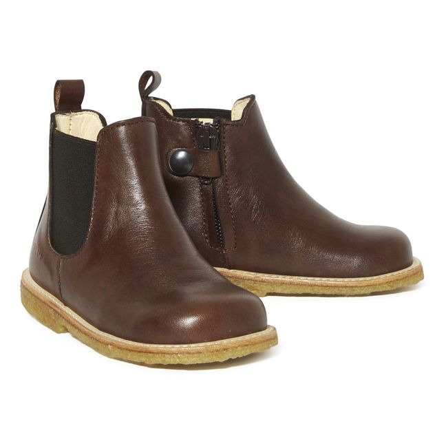 Botas Chelsea con cremallera | Marrón