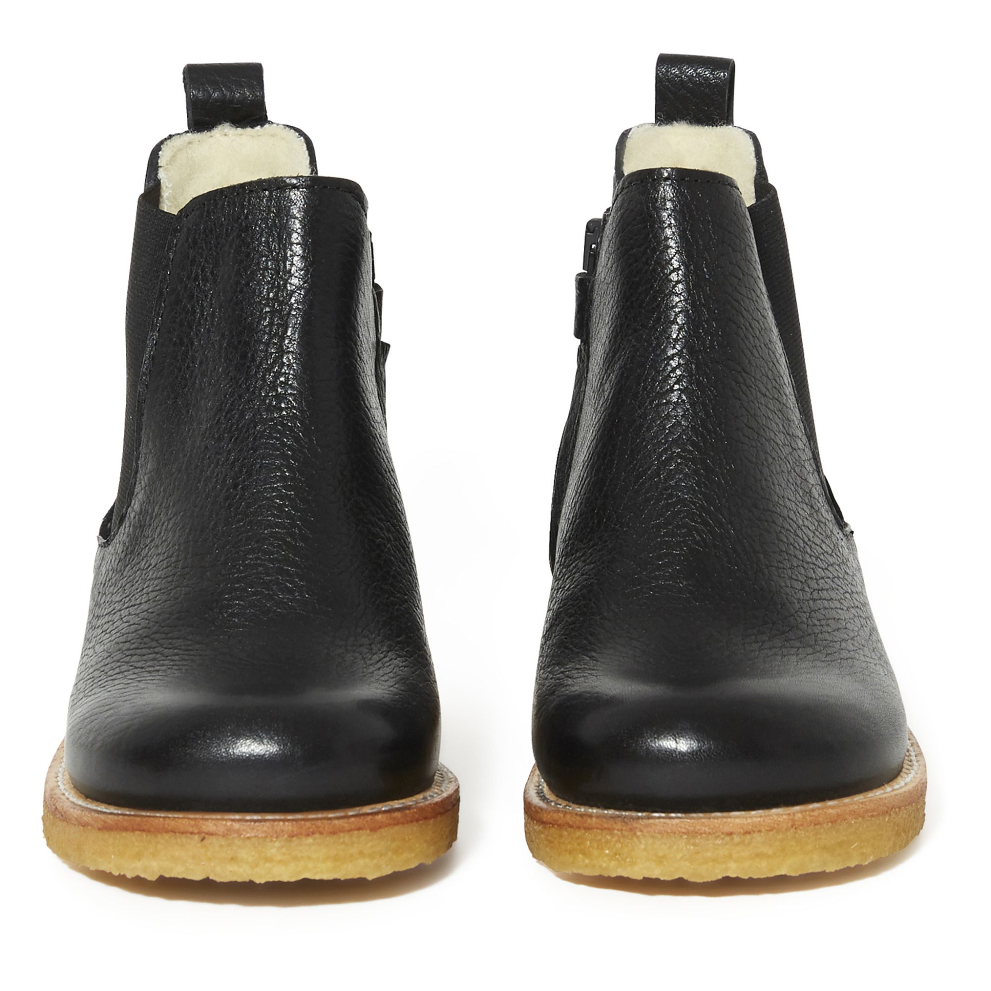 Formindske på den anden side, Tæt Angulus - Fur-lined Chelsea Boots - Black | Smallable