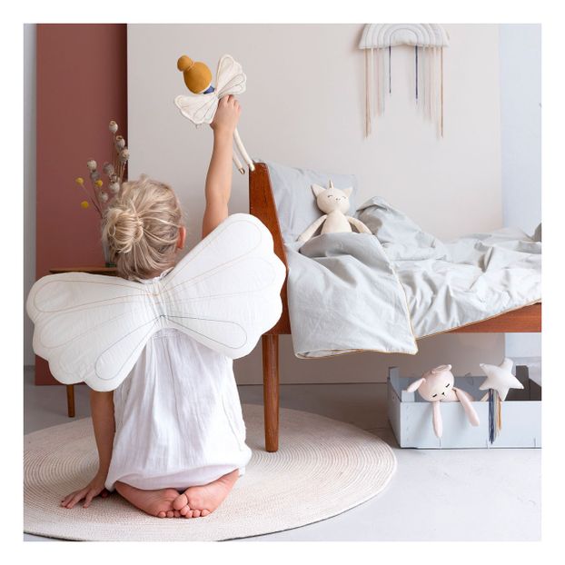 Baby-Foto-Requisiten Angel Fairy Wing Costume mit Blumen-Stirnband-Set 