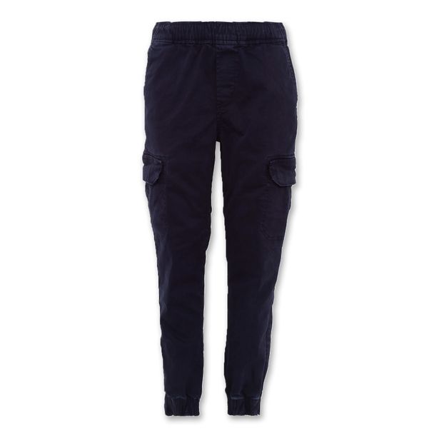 blue cargo trousers