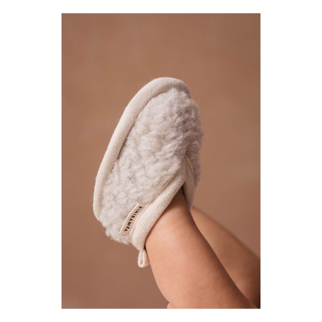 Merino Wool Booties  Cream