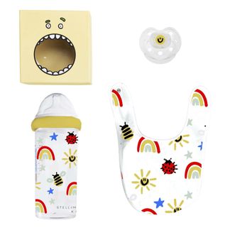 Stella McCartney Kids Bavaglino in cotone Bio + Biberon + Ciuccio-listing