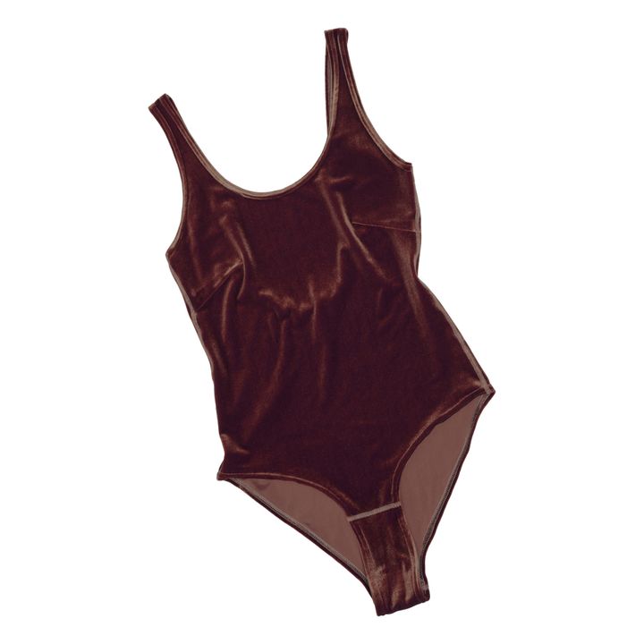 Velour Bodysuit | Brown