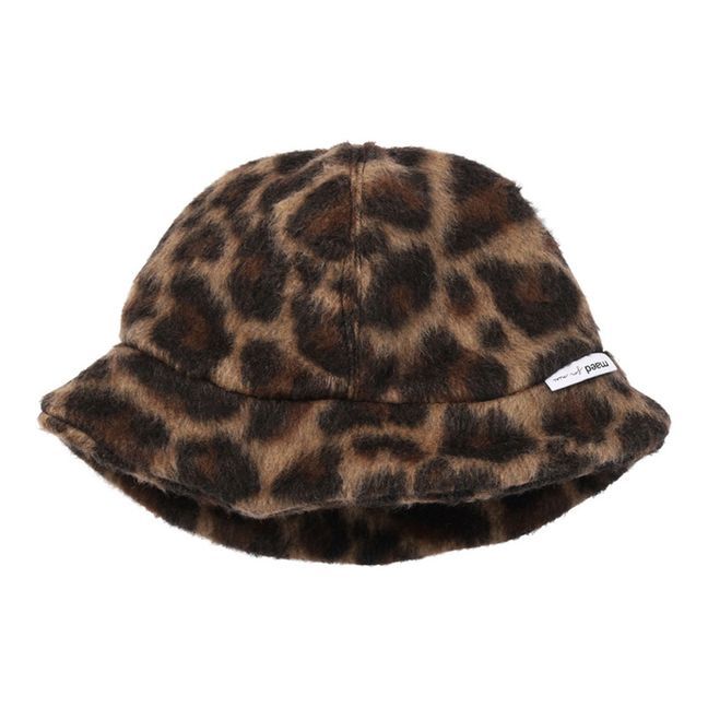 Leopard Bucket Hat in Organic Cotton | Brown