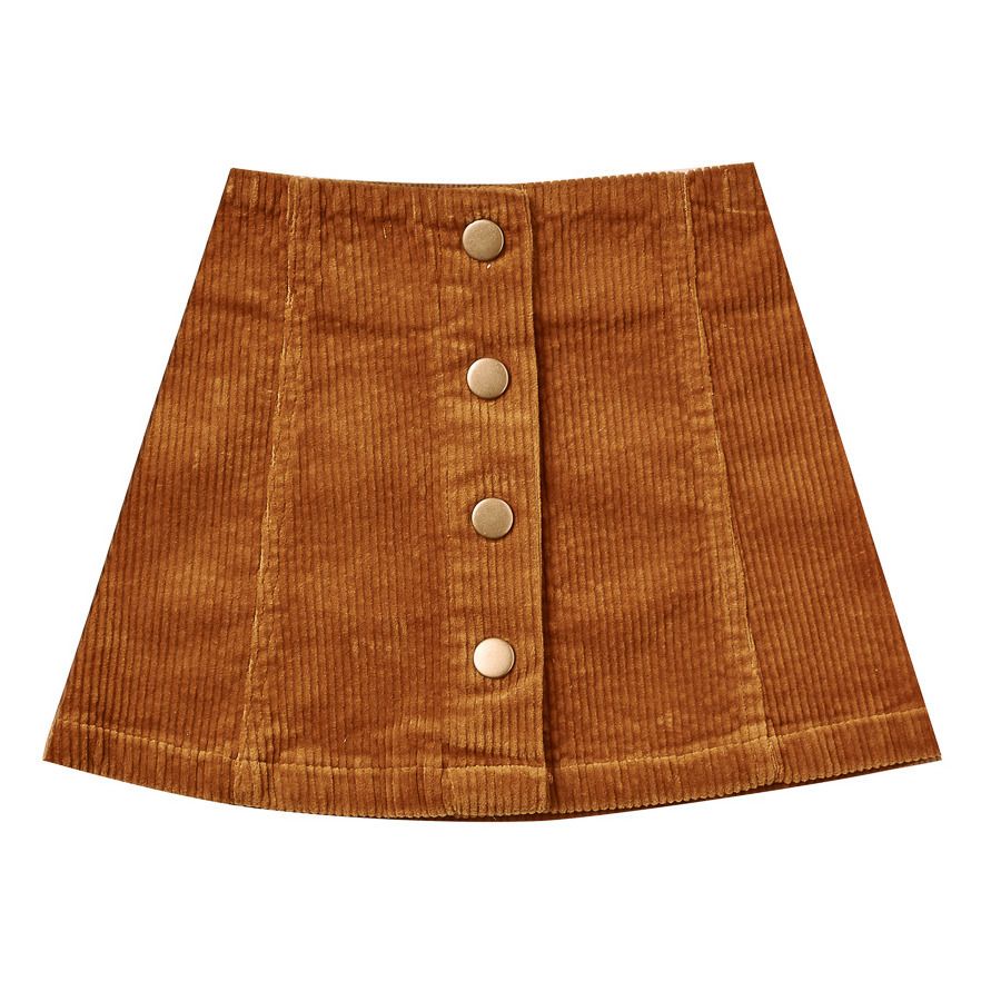 Corduroy Skirt - Women's Collection - Brown Rylee + Cru Fashion Adult ...