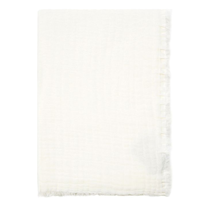Manta de de algodón Vanly | Marfil- Imagen del producto n°0