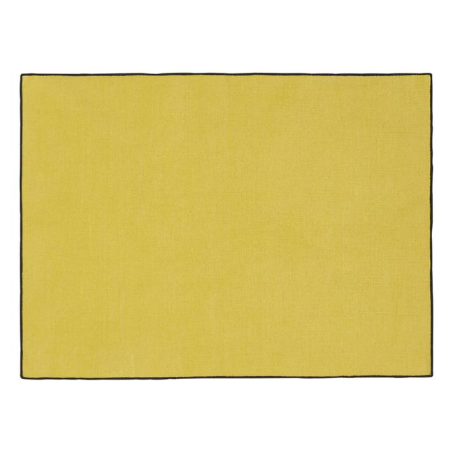 Borgo Coated Linen Placement | Saffron