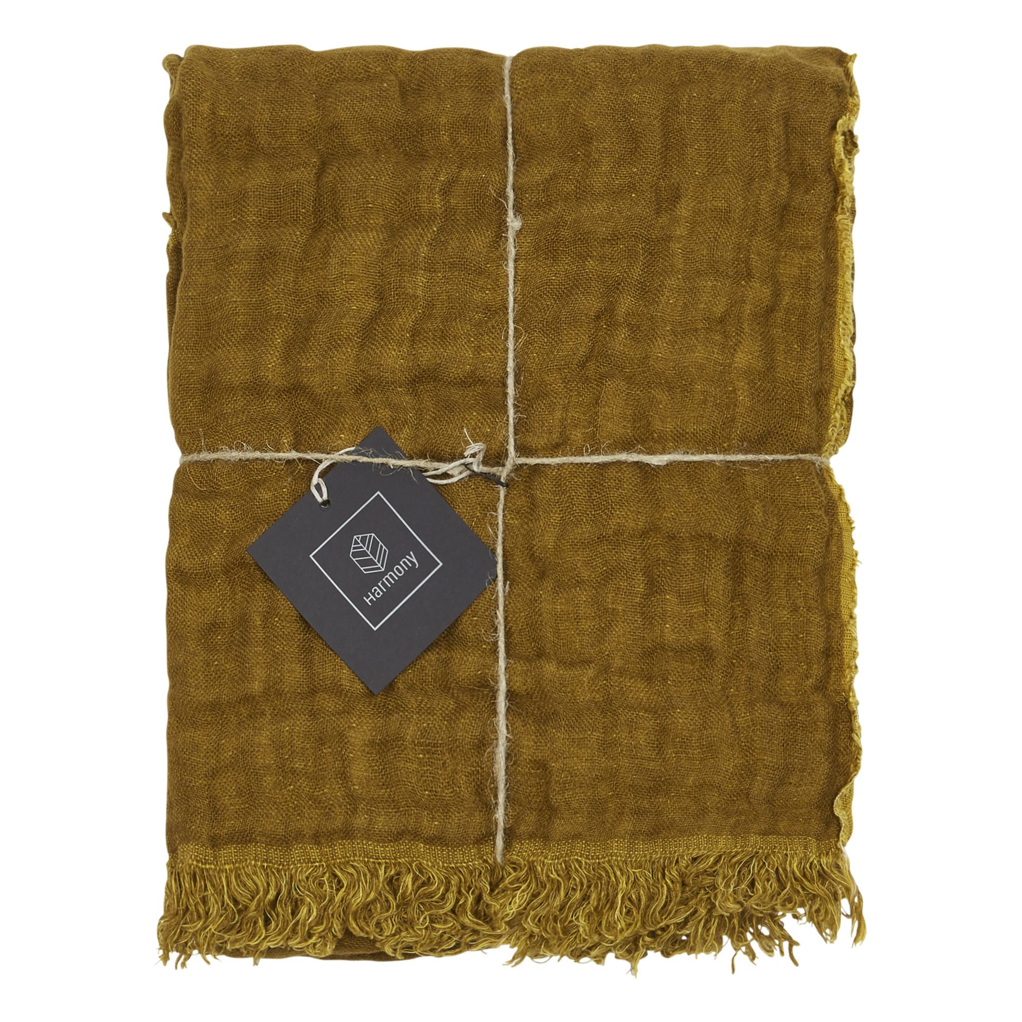 Harmony - Plaid en en lin double face Baya - Bronze
