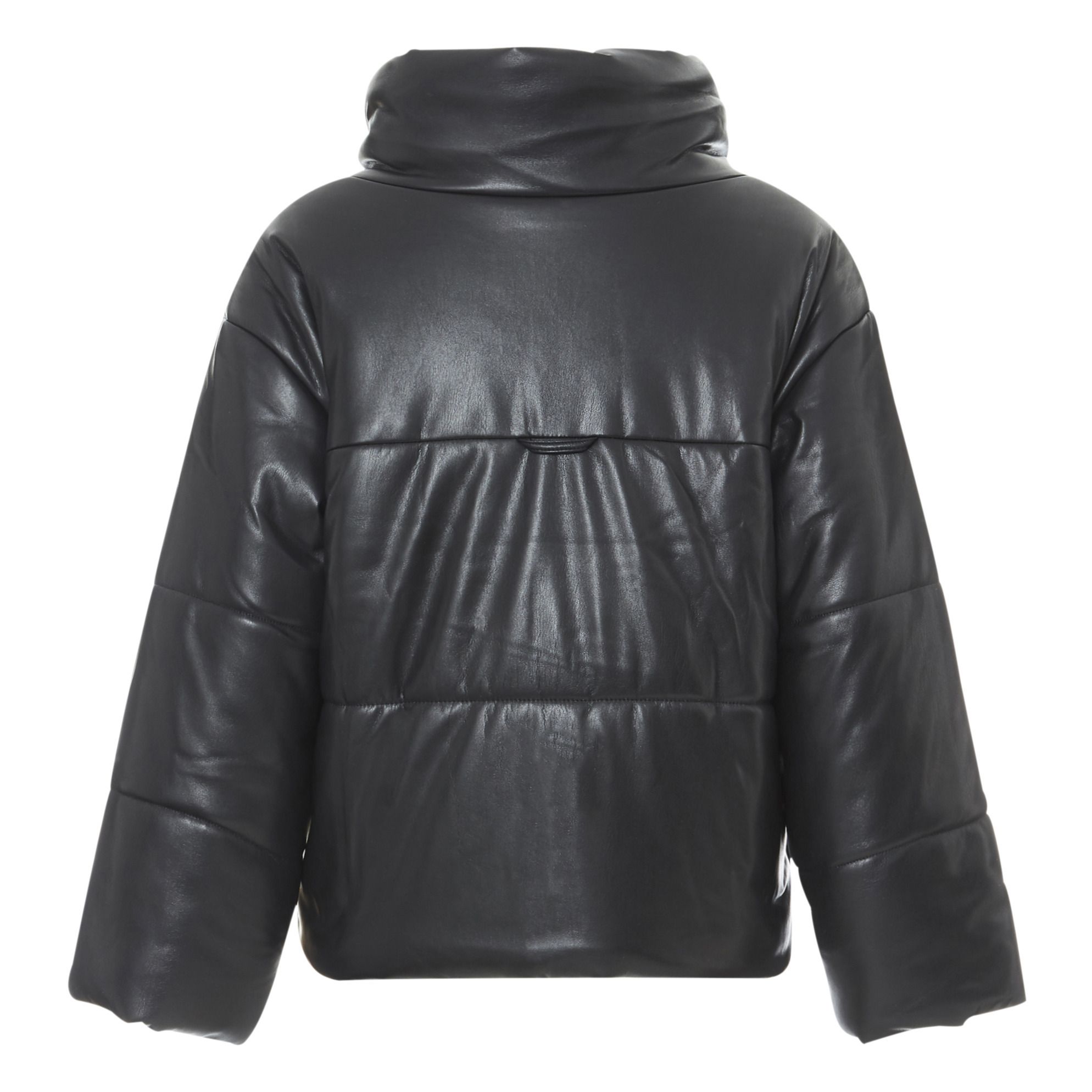 Hide Vegan Leather Down Jacket Black Nanushka Fashion Adult