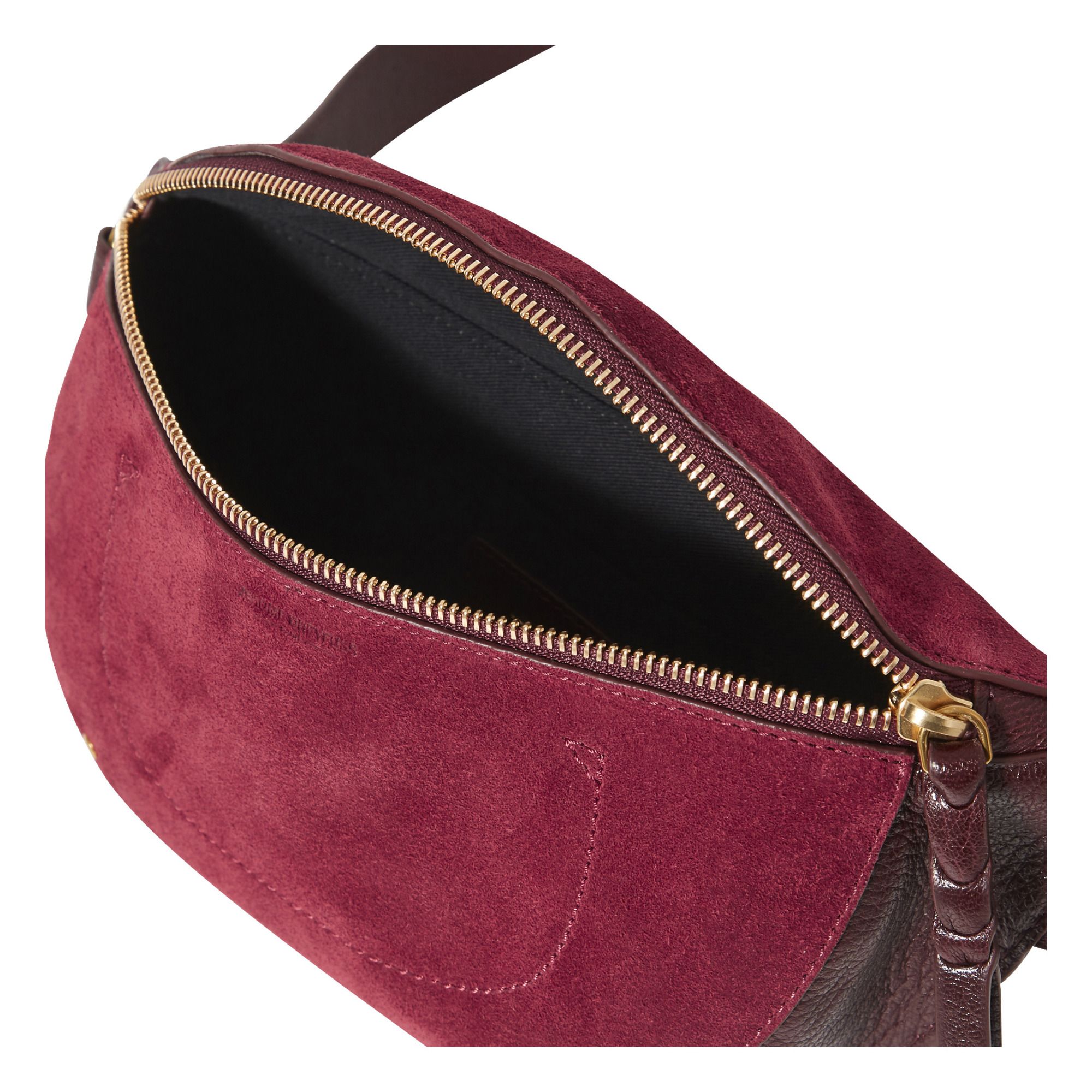 Borsa marsupio Lino in pelle d'agnello e crosta di cuoio Bordeaux Jérôme  Dreyfuss Moda Adulto