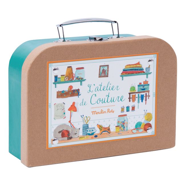 Valigia cucito - Set di 21 accessori | Blu