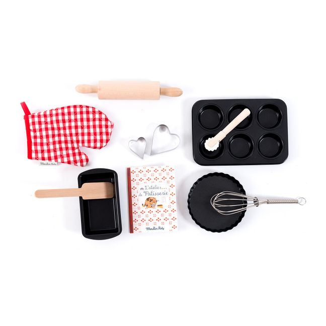Valigia pasticceria - Set di 11 accessori | Rosso