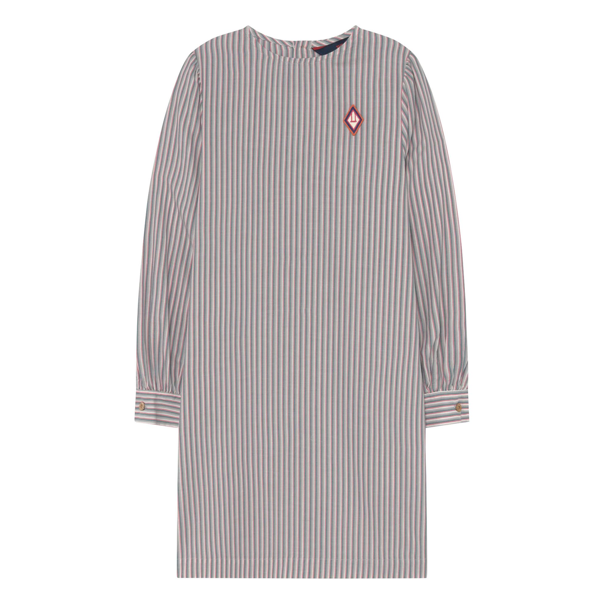 The Animals Observatory - Robe Tortoise Rayée - Fille - Ecru