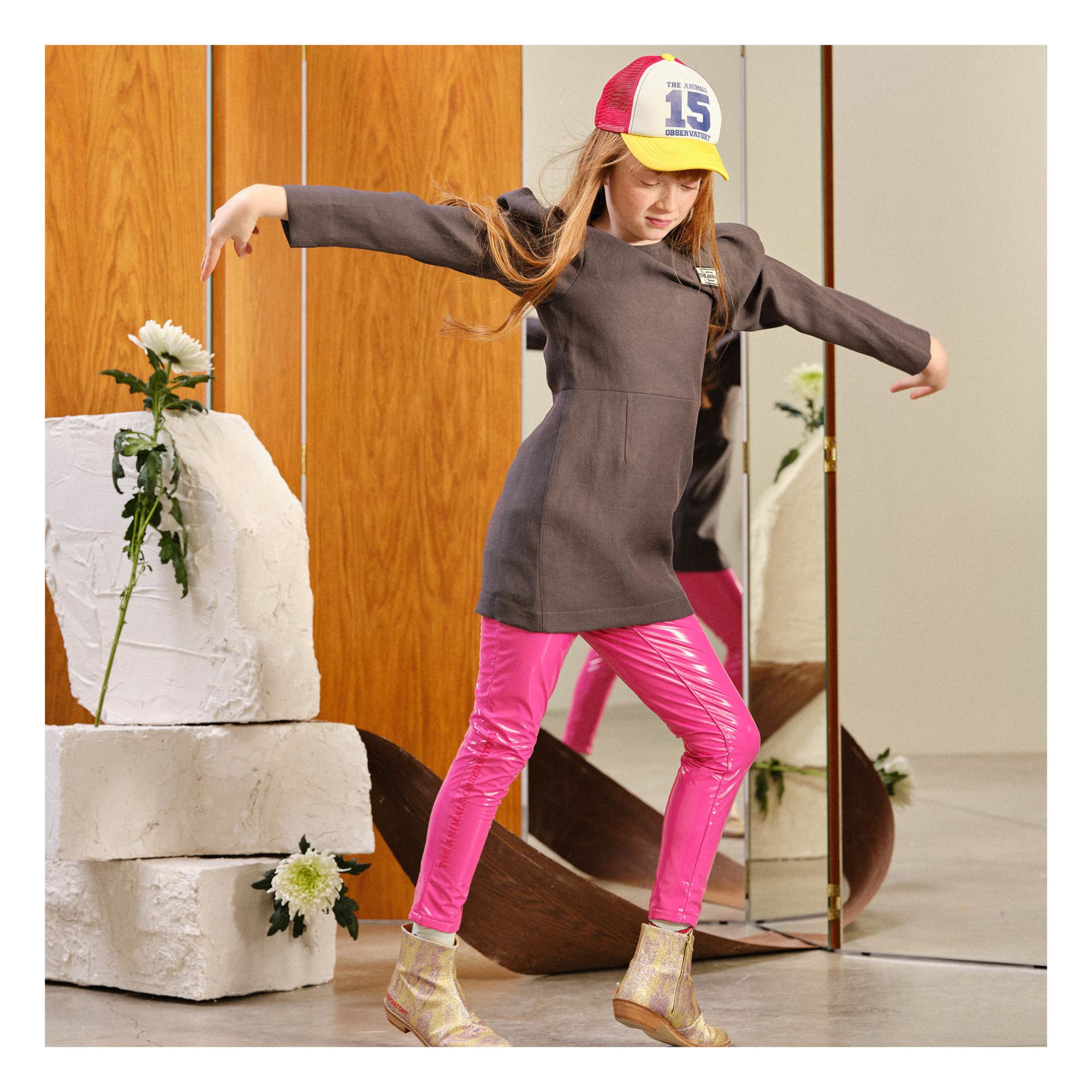 Pantalón Mosquito efecto vinilo Rosa The Animals Observatory Moda Infantil