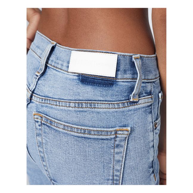 Jeans Slim High Rise Ankle Crop | Chilled Indigo