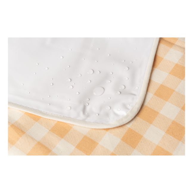 Beschichtete Baumwolltischdecke Waterproof | Melon Vichy