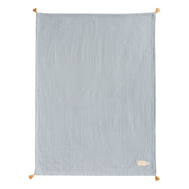 Decke aus Bio-Baumwolle Treasure | Blau