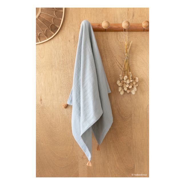 Treasure Organic Cotton Blanket | Blue