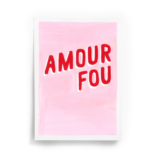 Poster Amour Fou A5 Rosa