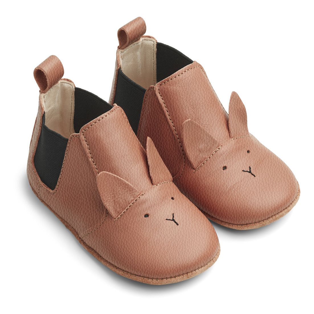 Liewood - Chaussons Edith Lapin 100% Cuir - Fille - Rose bonbon