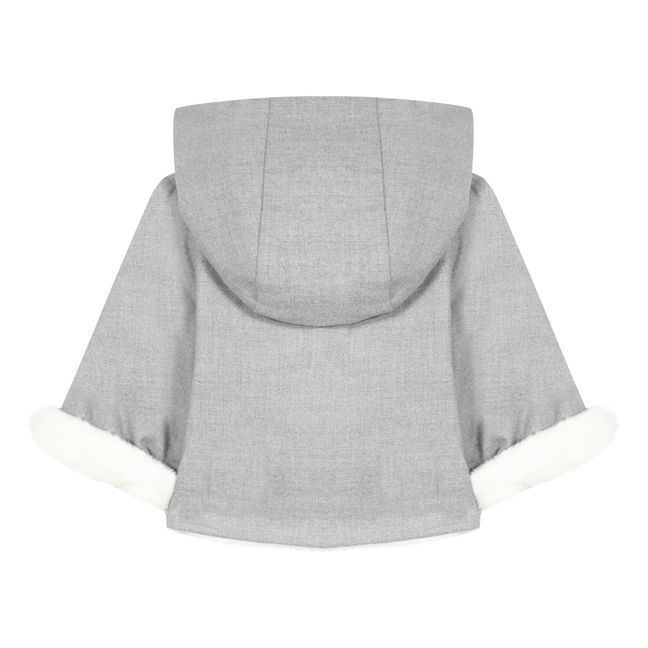 Abrigo forrado de franela | Gris Jaspeado