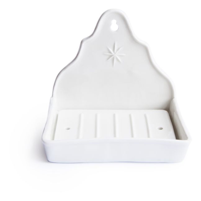 Star Wall-Mounted Porcelain Soap Dish | White
