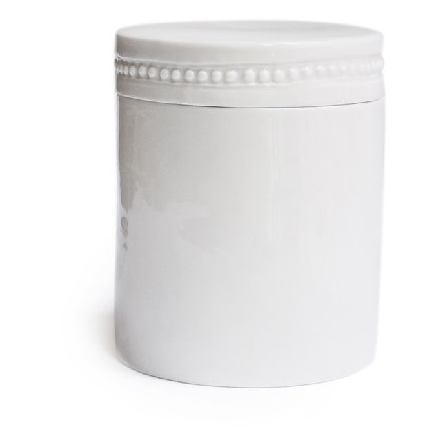Boîte ronde Louis XVI en porcelaine Blanc