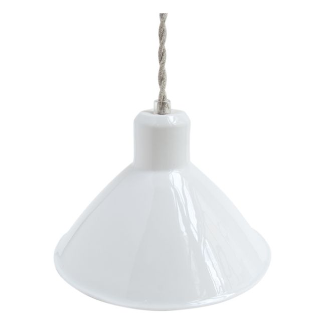 Lampadario smaltato Charlie in porcellana | Bianco