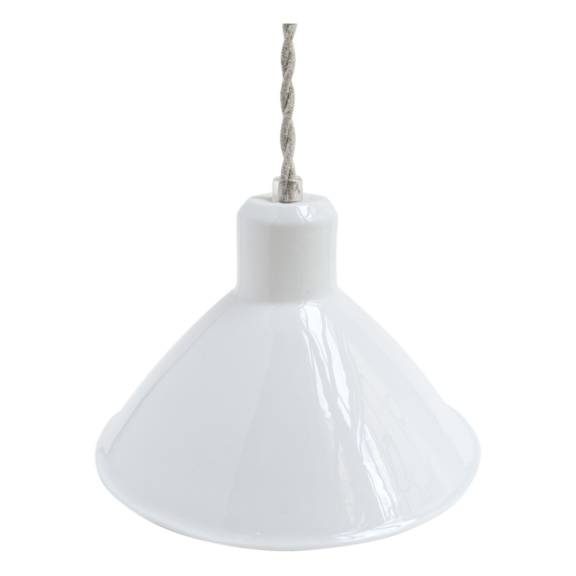 Charlie Porcelain Pendant Lamp White- Product image n°0