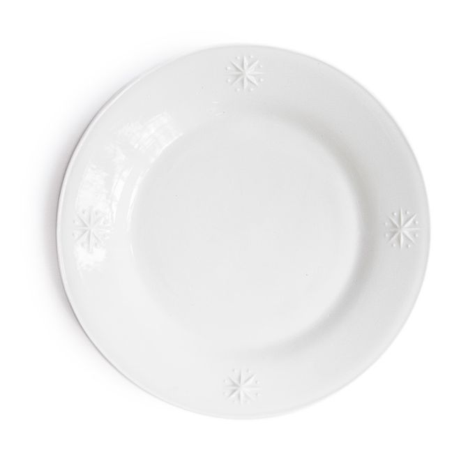 Piatto Etoile in porcellana - D21 cm Bianco
