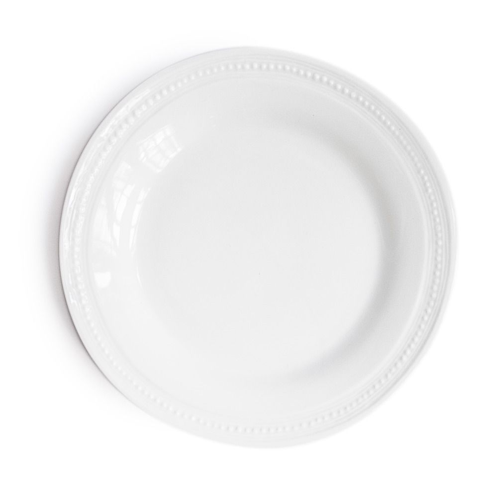 Alix D. Reynis - Assiette Louis XVI en porcelaine - D21 cm - Blanc