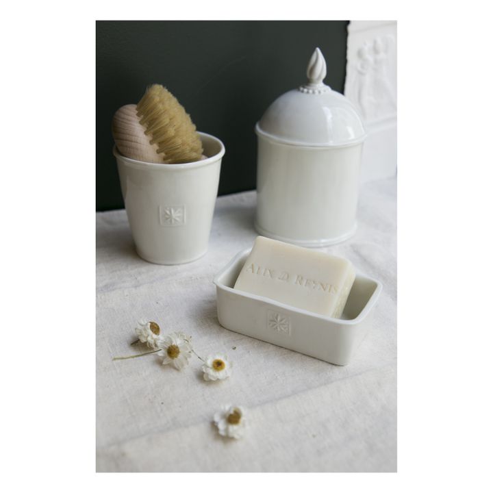 Porte-savon Etoile en porcelaine Blanc- Image produit n°1