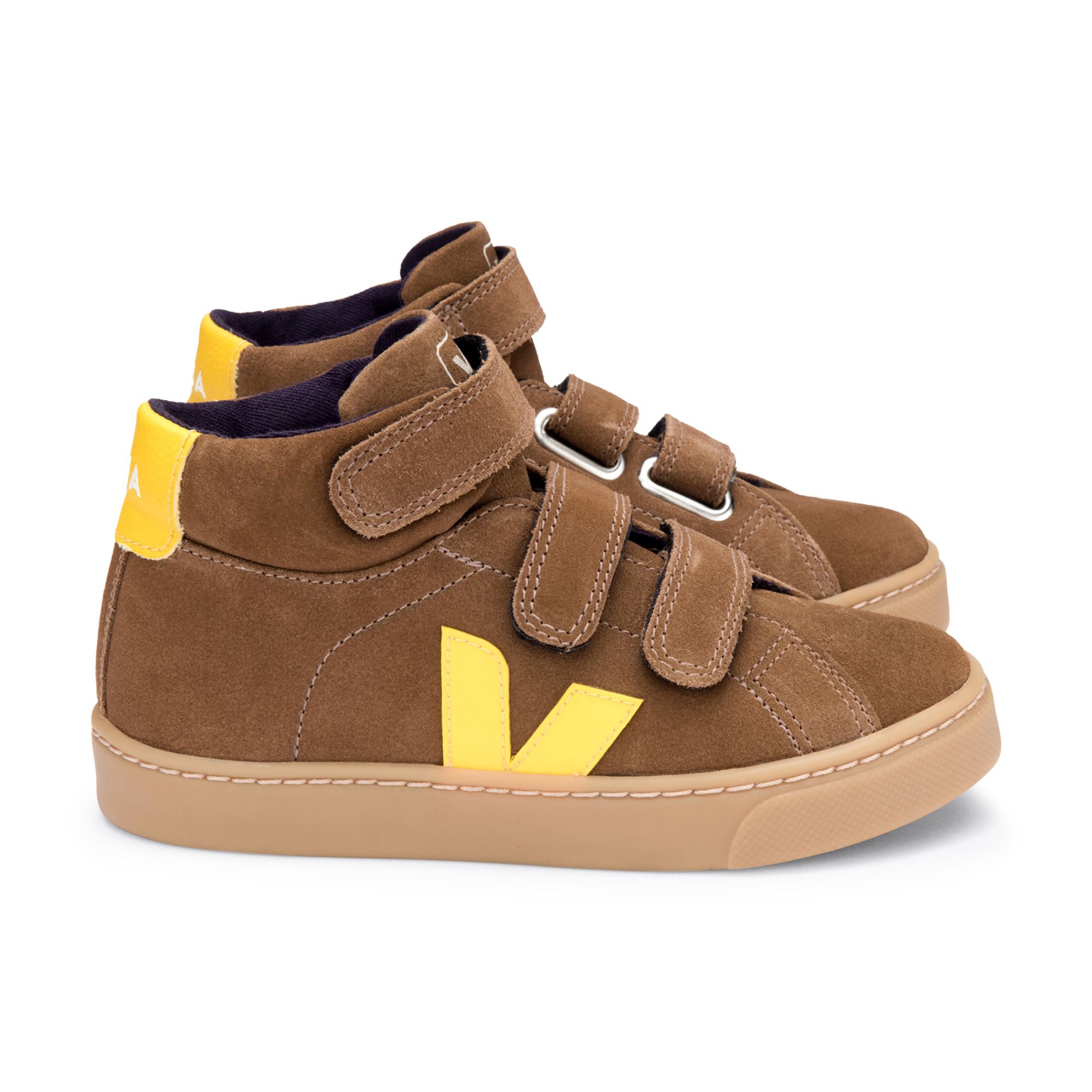 Veja - Baskets Scratchs Suede Esplar Mid - Fille - Marron