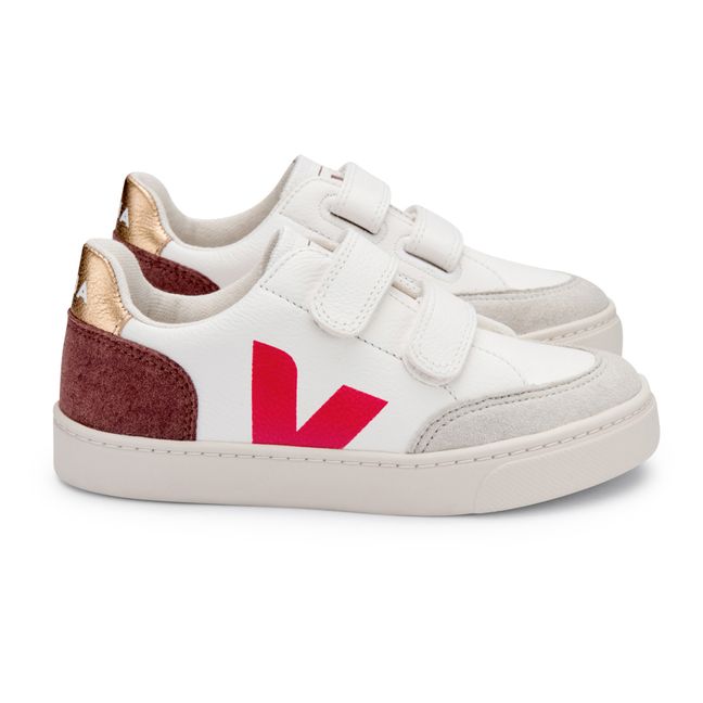 V-12 Leather Velcro Sneakers Red