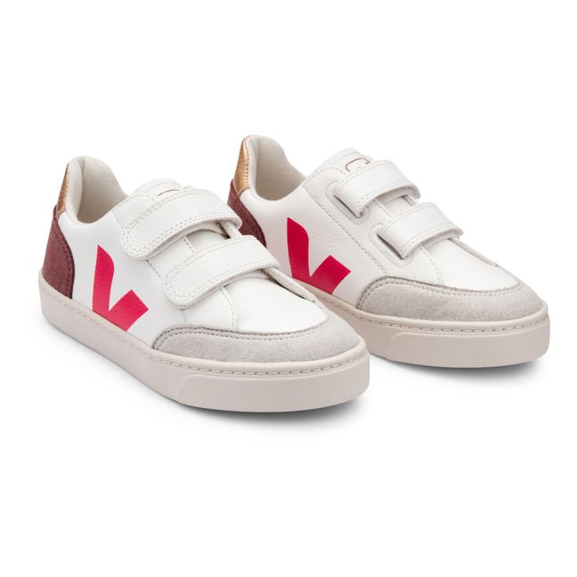 V-12 Leather Velcro Sneakers Red